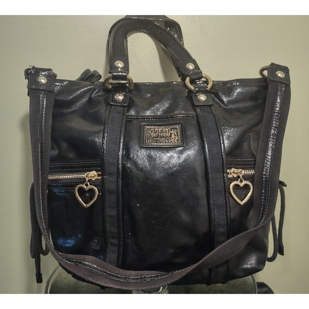 Coach Daisy Liquid‎ Gloss Pocket Patent Tote.